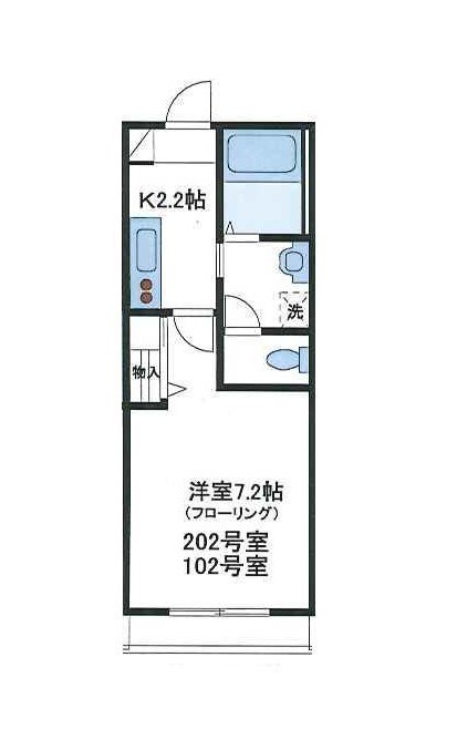 サンプロスペリティ 202号室 間取り