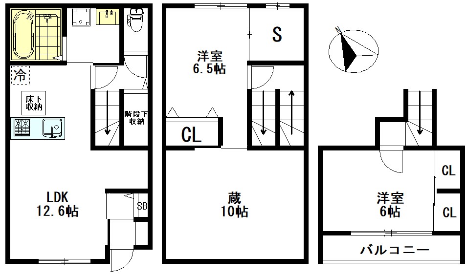 Ware　House三鷹 A号室 間取り