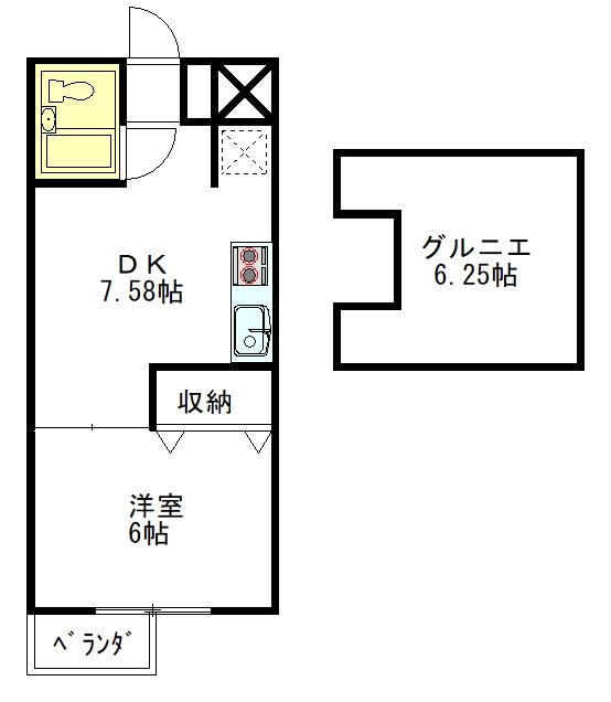 ロータス久我山  302号室 間取り