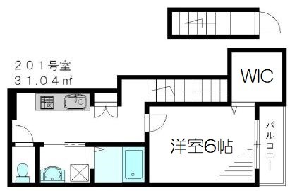 ルシオーレＩ・Ｋ 201号室 間取り