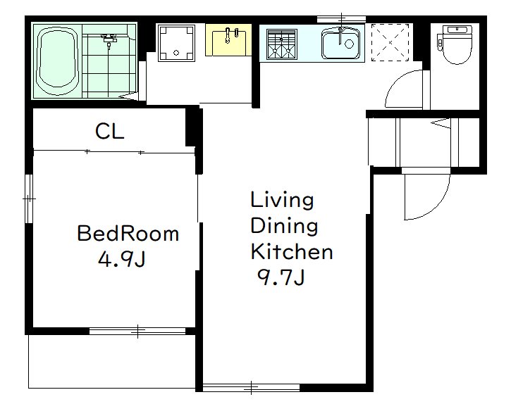 レジデンスコスモ 101号室 間取り