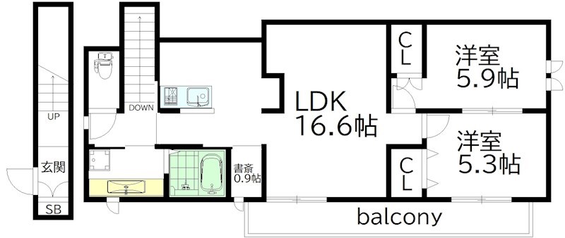 Arikadia桜上水 A棟 311号室 間取り