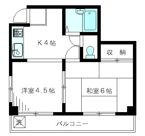 ホワイトパイン 302号室 間取り
