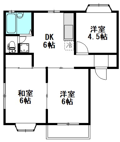 エトワールカヤマＢ  201号室 間取り