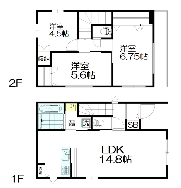 フォンテ上荻　A棟 A号室 間取り