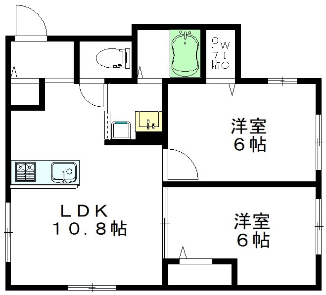 So hachimanyama 201号室 間取り