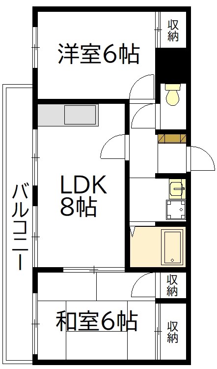 シェ・モーリー 201号室 間取り