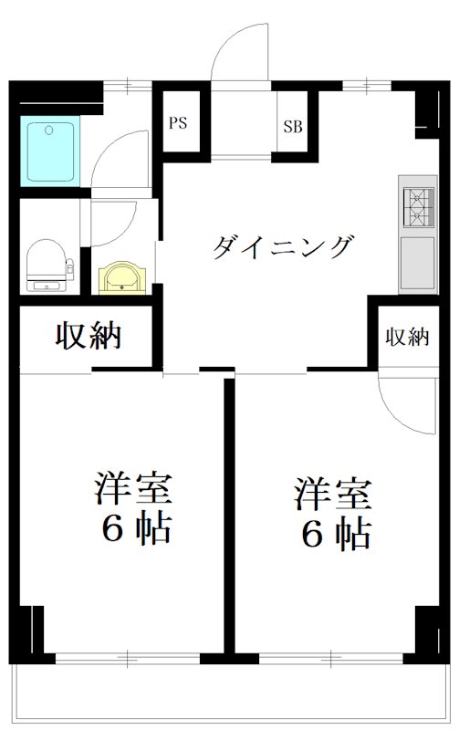 DE BLANC 203号室 間取り