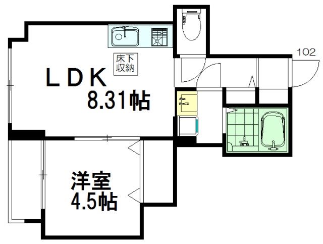 Hopea Kissa（ホペアキッサ） 102号室 間取り