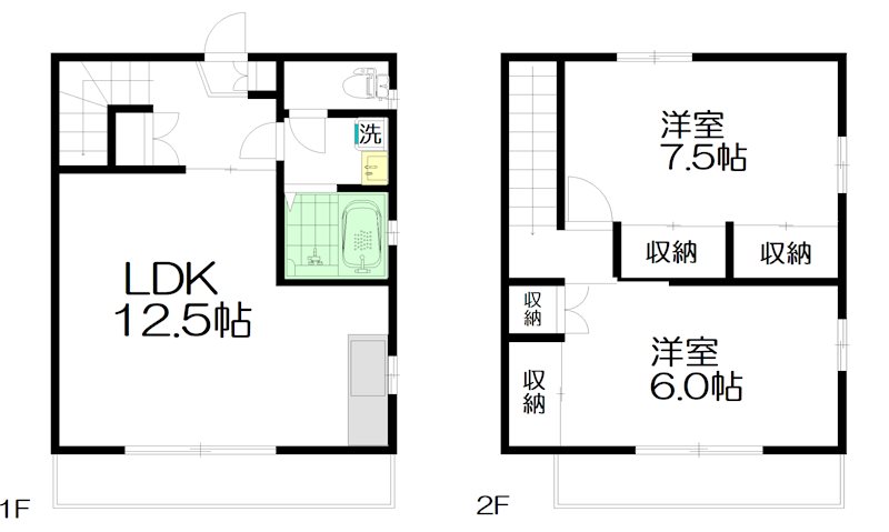 メゾンクレール 102号室 間取り