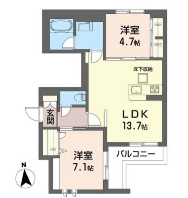 リーベ高円寺南 102号室 間取り
