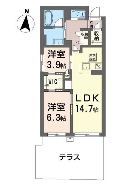 フィーゴ高円寺 101号室 間取り