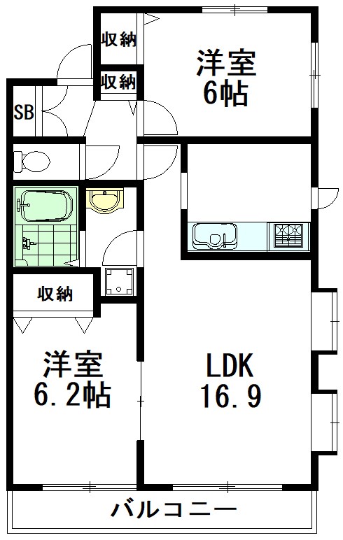COMFY 101号室 間取り