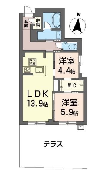 フィーゴ高円寺 102号室 間取り