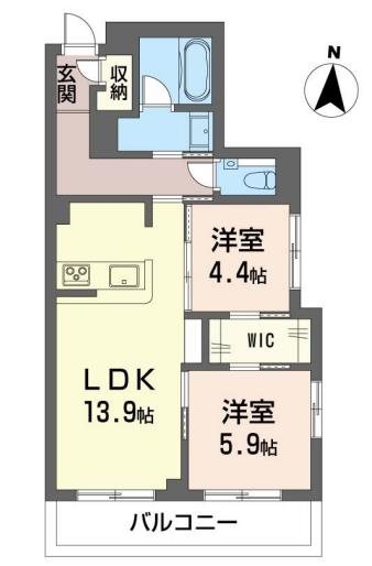 フィーゴ高円寺 202号室 間取り