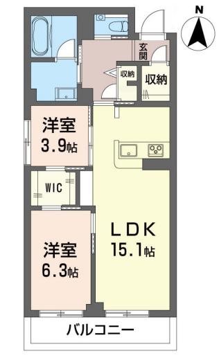 フィーゴ高円寺 301号室 間取り