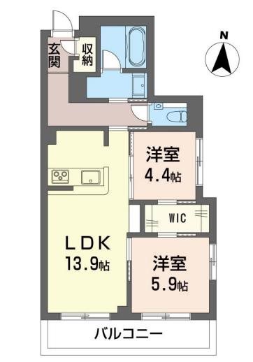 フィーゴ高円寺 402号室 間取り