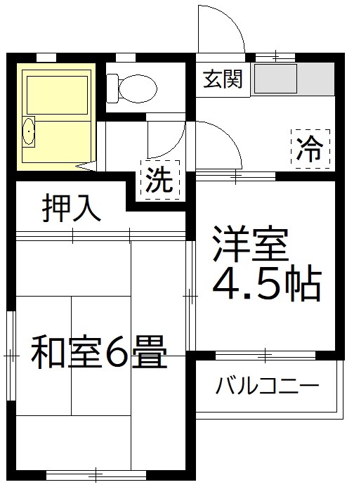 ヴィラ浜田山 102号室 間取り