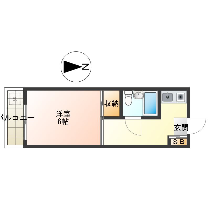 サンライズマンション 202号室 間取り