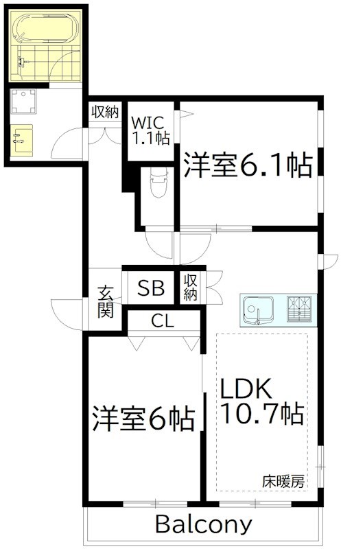 下高井戸１丁目新築計画 101号室 間取り