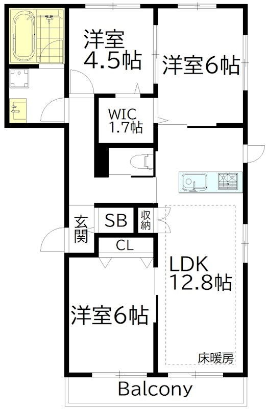 下高井戸１丁目新築計画 201号室 間取り
