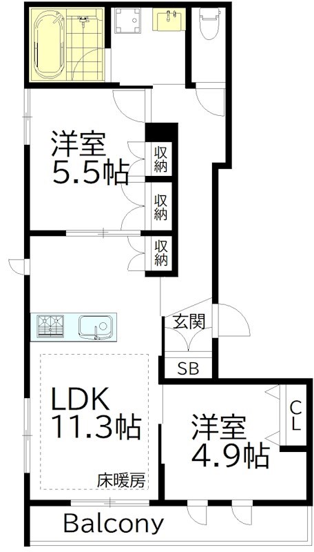 下高井戸１丁目新築計画 202号室 間取り