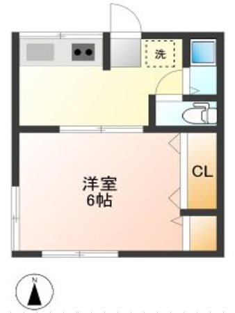 カワラダハイツ 201号室 間取り