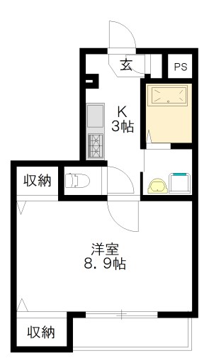 ウエスト・コート 203号室 間取り