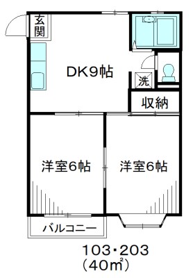 ガーデンヒルズ 103号室 間取り