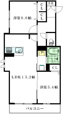 La Gran Luce 　ラ グラン ルーチェ 201号室 間取り