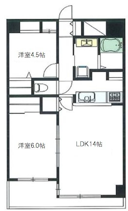 コートエバーグリーン 206号室 間取り