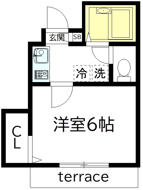 クレアシオン永福 103号室 間取り