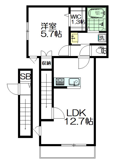 サンメゾン上井草 201号室 間取り
