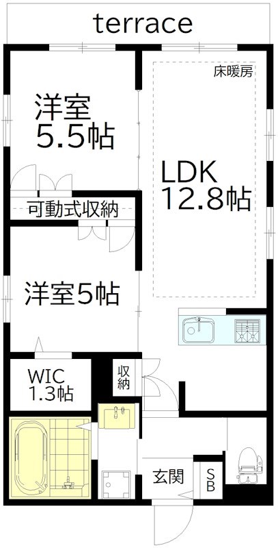 扇（オオギ） 102号室 間取り