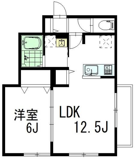 リーベリア 101号室 間取り