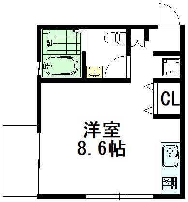 コアパレス常葉3 103号室 間取り