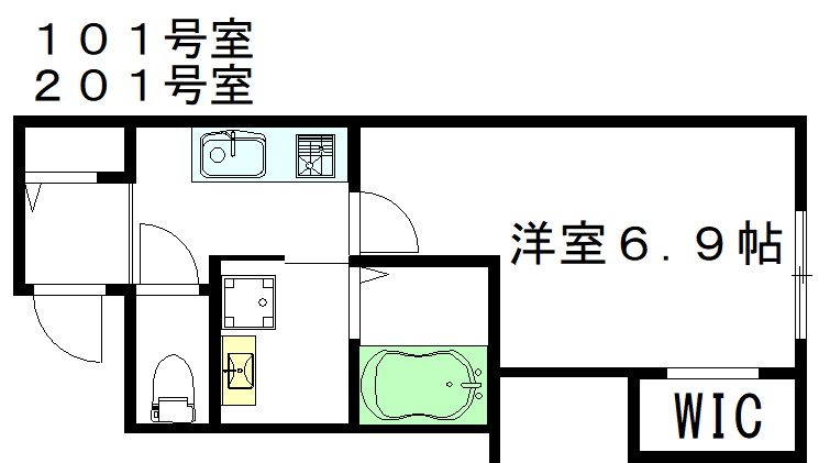 TNヒルズ東中野 101号室 間取り
