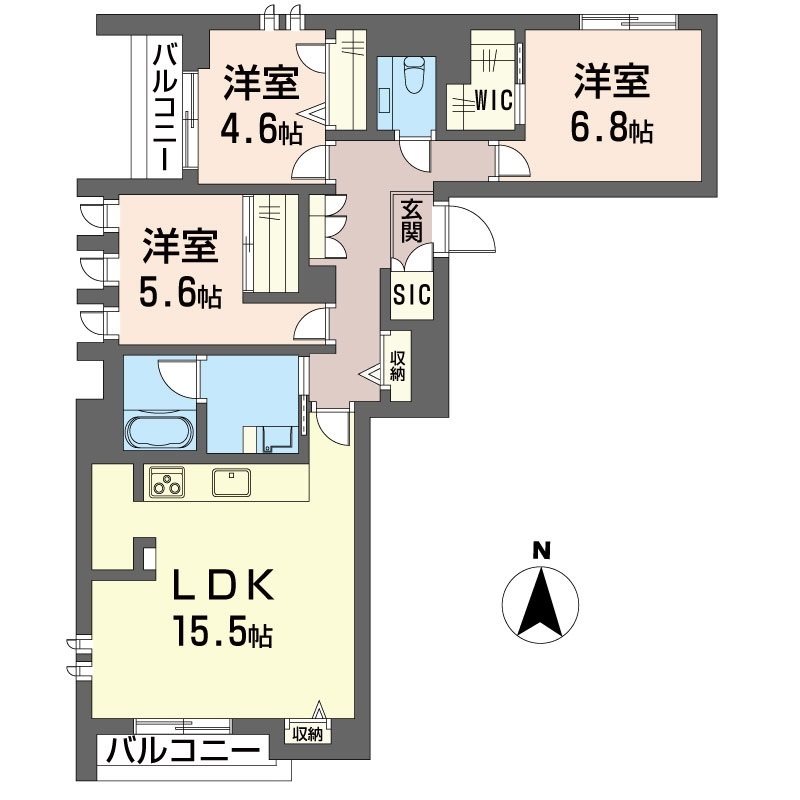 リベルラ中野 203号室 間取り