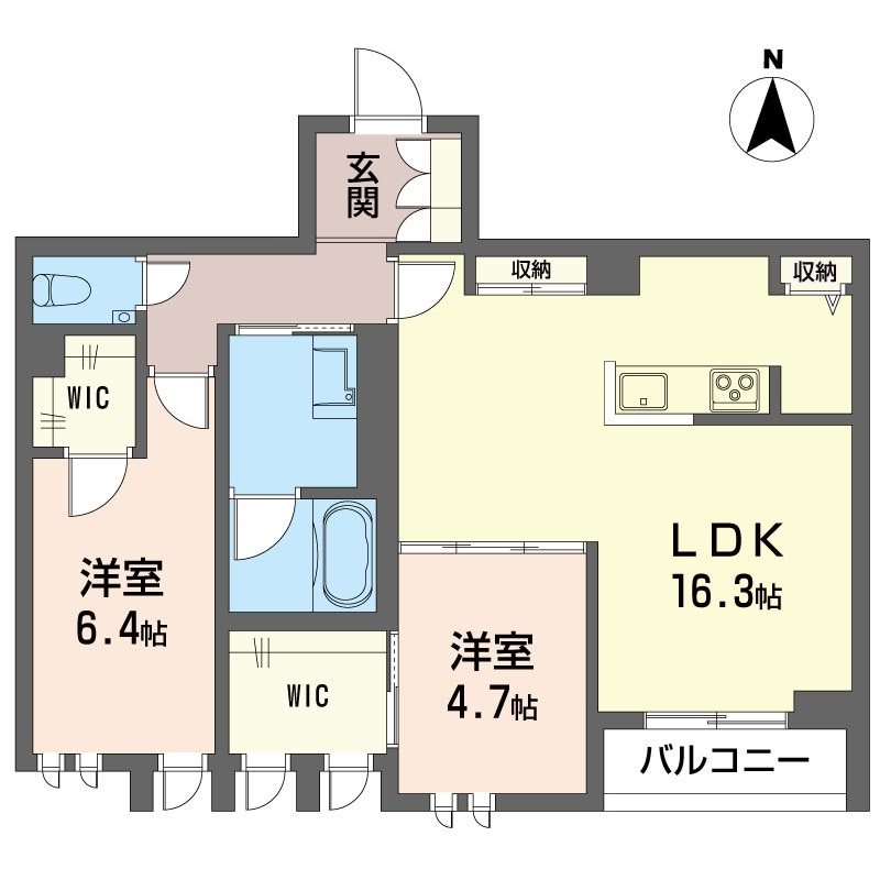 リベルラ中野 202号室 間取り