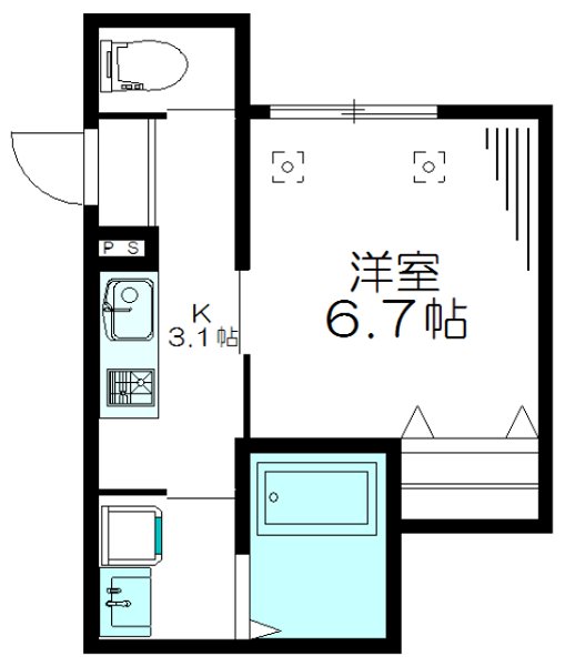 グランディール 305号室 間取り
