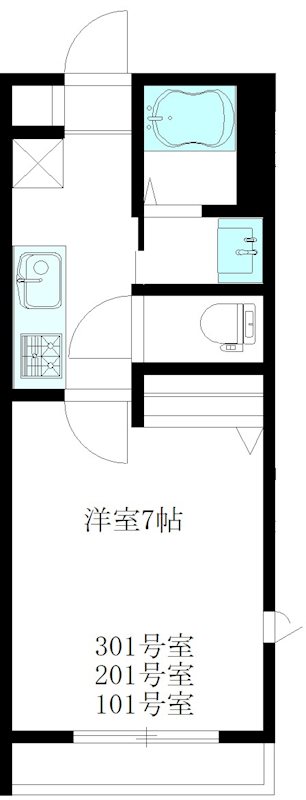 カーサヨシヤ 201号室 間取り