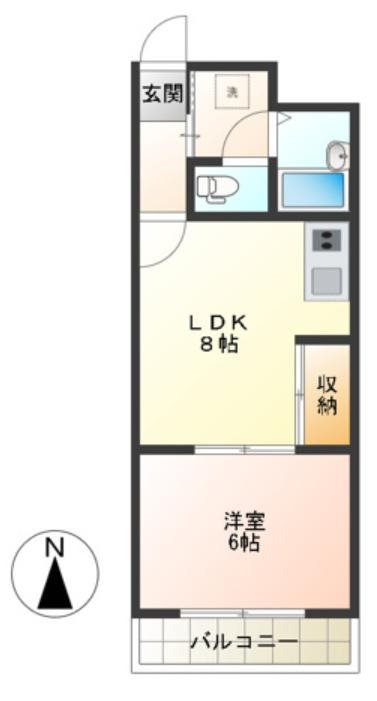 モンシャトー北新宿 207号室 間取り