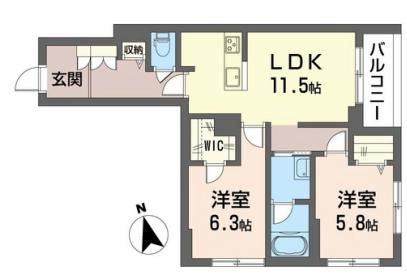 サクラ中野上高田 201号室 間取り