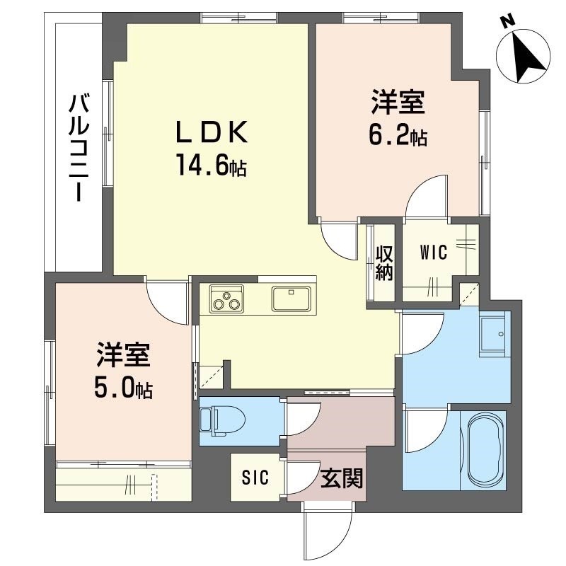 ソラーナ　キタザワ 202号室 間取り