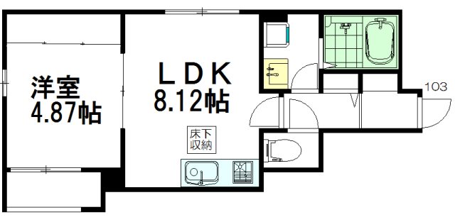 Hopea Kissa（ホペアキッサ） 103号室 間取り