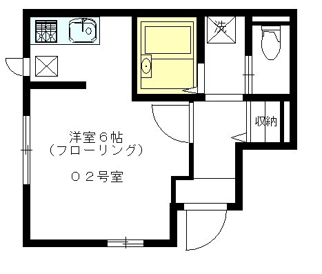 コーラル 102号室 間取り