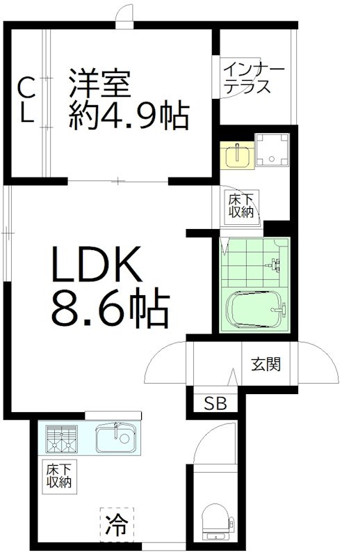 SGベース初台 101号室 間取り