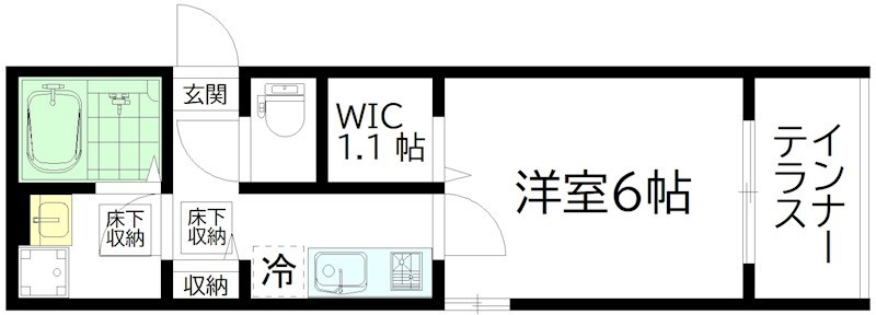 SGベース初台 102号室 間取り