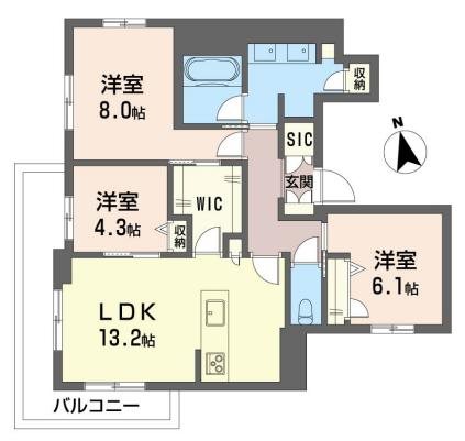 ルベール 301号室 間取り