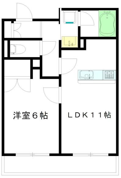 エアリーズ中野 105号室 間取り